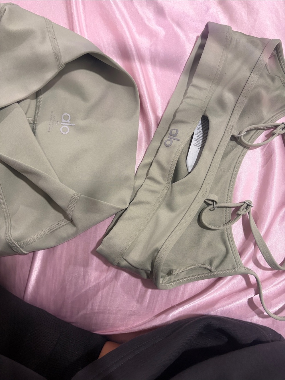 ALO Yoga Sage Green Bikini-Style Sports Bra
